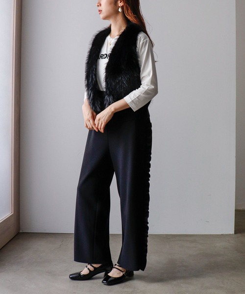 Cepica（セピカ）の「サイドルリルコクーンパンツ（その他パンツ・レディース・ブラック・FREE）」の4枚目の写真