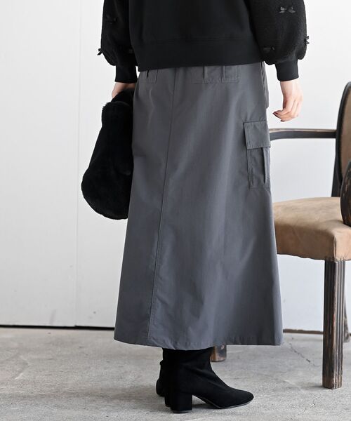 rps（アールピーエス）の「フロントＺＩＰカーゴスカート（スカート・レディース・カーキ/ブラック/チャコールグレー・フリー）」の10枚目の写真