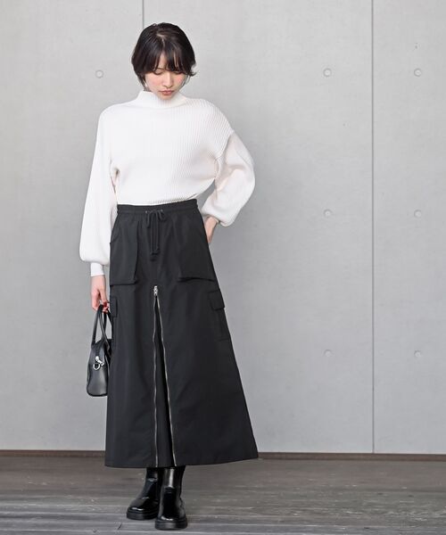 rps（アールピーエス）の「フロントＺＩＰカーゴスカート（スカート・レディース・カーキ/ブラック/チャコールグレー・フリー）」の12枚目の写真