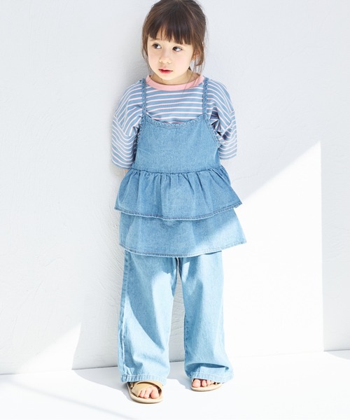 pairmanon（ペアマノン）の「【綿100%】ライトオンスデニム キャミソール セットアップ（セットアップ・キッズ・インディゴブルー/ライトブルー/ブルー・100/110/120/130/140/150/90）」の15枚目の写真