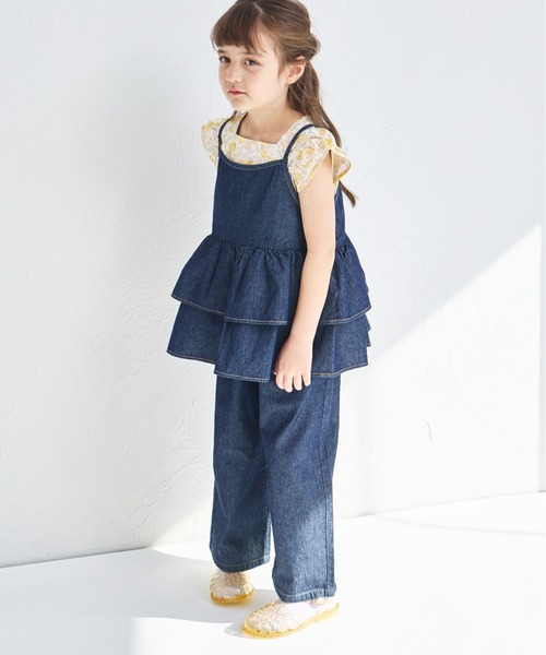 pairmanon（ペアマノン）の「【綿100%】ライトオンスデニム キャミソール セットアップ（セットアップ・キッズ・インディゴブルー/ライトブルー/ブルー・100/110/120/130/140/150/90）」の5枚目の写真