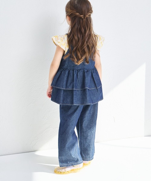 pairmanon（ペアマノン）の「【綿100%】ライトオンスデニム キャミソール セットアップ（セットアップ・キッズ・インディゴブルー/ライトブルー/ブルー・100/110/120/130/140/150/90）」の6枚目の写真