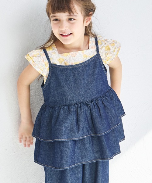 pairmanon（ペアマノン）の「【綿100%】ライトオンスデニム キャミソール セットアップ（セットアップ・キッズ・インディゴブルー/ライトブルー/ブルー・100/110/120/130/140/150/90）」の7枚目の写真