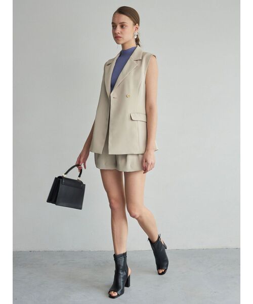 MERCURYDUO(マーキュリーデュオ)の「【セットアップ着用可】ベルテッドジレ(ベスト・レディース・ベージュ/アイボリー・SMALL/MEDIUM)」の14枚目の写真