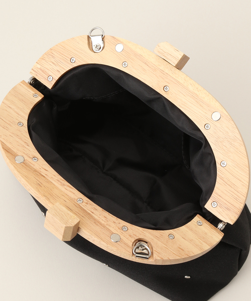 OUTDOOR PRODUCTS（アウトドアプロダクツ）の「141103 ガマグチハンドバッグ（ハンドバッグ・レディース・ベージュ/ブルー系その他/ブラック・FREE）」の7枚目の写真