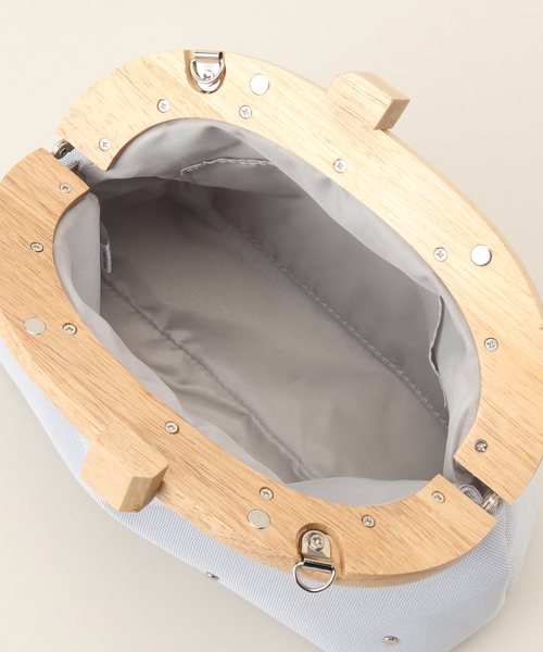 OUTDOOR PRODUCTS（アウトドアプロダクツ）の「141103 ガマグチハンドバッグ（ハンドバッグ・レディース・ベージュ/ブルー系その他/ブラック・FREE）」の9枚目の写真