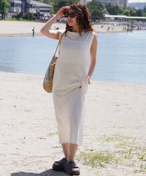 【TIME SALE 20%OFF】[UVカット][接触冷感][速乾][水陸両用][DAILY SWIM][低身長/高身長/大きいサイズ有]ラッシュガードフロントスリットorスリットなし選べるスイムパンツ[返品交換不可] main image 0