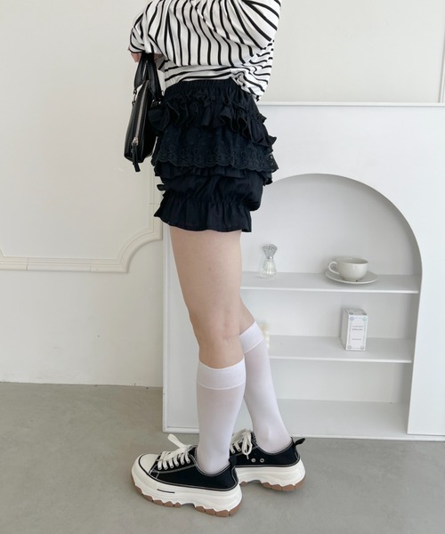 Loueme（ルエム）の「フリルレースリボンかぼちゃパンツ（その他パンツ・レディース・ブラック/ホワイト・FREE）」の22枚目の写真