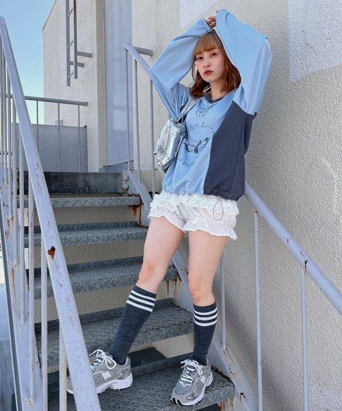 Loueme（ルエム）の「フリルレースリボンかぼちゃパンツ（その他パンツ・レディース・ブラック/ホワイト・FREE）」の8枚目の写真