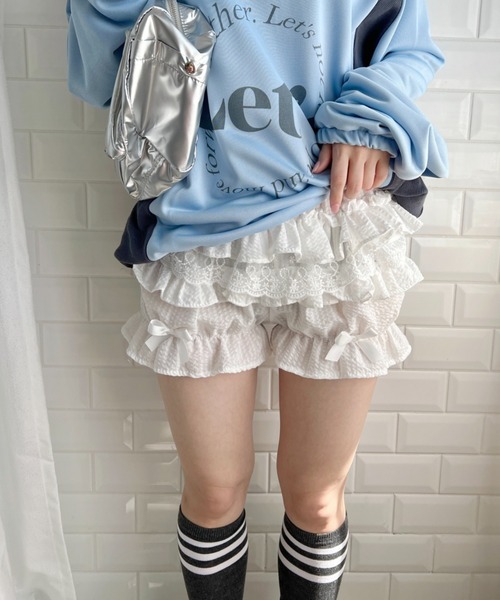 セール】フリルレースリボンかぼちゃパンツ（その他パンツ）｜Loueme