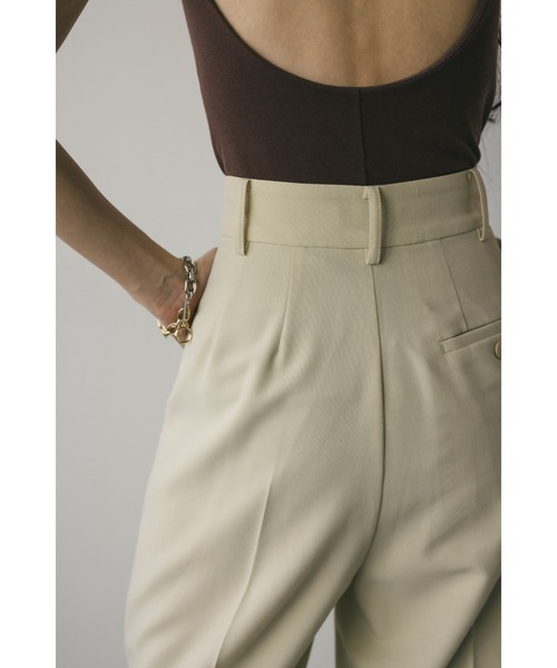 STYLEMIXER(スタイルミキサー)の「ベーシックツータックパンツ(スラックス・レディース・ミント/ネイビー/ライトグレー/アイボリー・X-SMALL/SMALL/MEDIUM)」の12枚目の写真