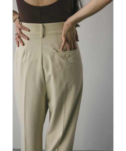 STYLEMIXER(スタイルミキサー)の「ベーシックツータックパンツ(スラックス・レディース・ミント/ネイビー/ライトグレー/アイボリー・X-SMALL/SMALL/MEDIUM)」の13枚目の写真