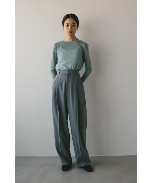 STYLEMIXER(スタイルミキサー)の「ベーシックツータックパンツ(スラックス・レディース・ミント/ネイビー/ライトグレー/アイボリー・X-SMALL/SMALL/MEDIUM)」の17枚目の写真