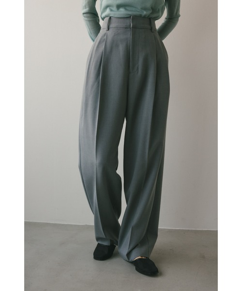 STYLEMIXER(スタイルミキサー)の「ベーシックツータックパンツ(スラックス・レディース・ミント/ネイビー/ライトグレー/アイボリー・X-SMALL/SMALL/MEDIUM)」の18枚目の写真