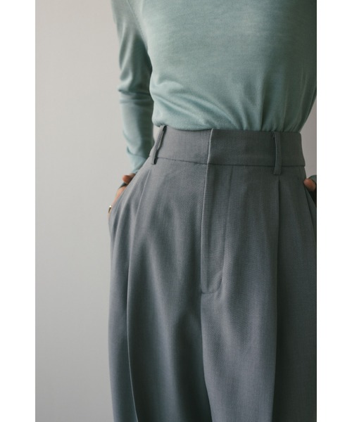 STYLEMIXER(スタイルミキサー)の「ベーシックツータックパンツ(スラックス・レディース・ミント/ネイビー/ライトグレー/アイボリー・X-SMALL/SMALL/MEDIUM)」の19枚目の写真