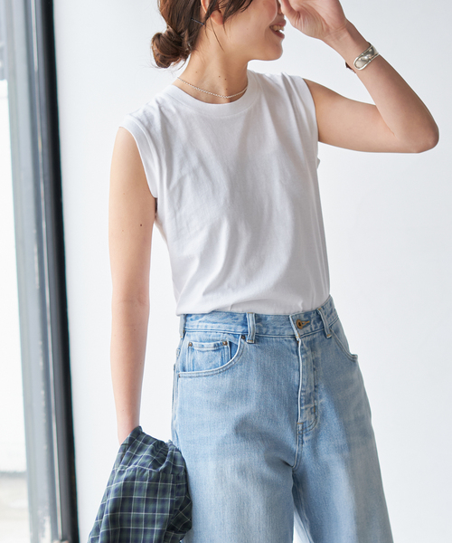 HANES(ヘインズ)の「HANES / ヘインズ 2P Japan Fit for HER スリーブレスシャツ HW5327(Tシャツ/カットソー・レディース・その他・MEDIUM)」の8枚目の写真