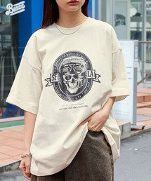 ヴィンテージライクアソートグラフィック半袖Tシャツ/FLOWER&SKULL