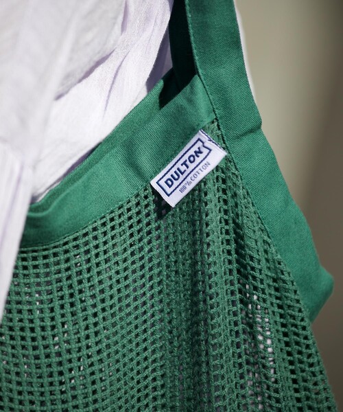 DULTON（ダルトン）の「DULTON/ダルトン COTTON HALF MESH BAG L / コットン ハーフ メッシュ バッグ L（トートバッグ・レディース・イエロー/グリーン/ナチュラル/グレー・ONE SIZE）」の13枚目の写真