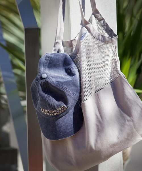 DULTON（ダルトン）の「DULTON/ダルトン COTTON HALF MESH BAG L / コットン ハーフ メッシュ バッグ L（トートバッグ・レディース・イエロー/グリーン/ナチュラル/グレー・ONE SIZE）」の22枚目の写真