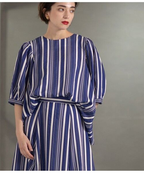 OPAQUE.CLIP（オペークドットクリップ）の「◆シアーストライプブラウス【手洗い可】（シャツ/ブラウス・レディース・ブルー系その他4/ライトイエロー系3・42/36/40/38）」の16枚目の写真