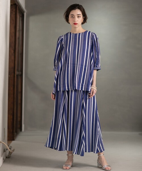 OPAQUE.CLIP（オペークドットクリップ）の「◆シアーストライプブラウス【手洗い可】（シャツ/ブラウス・レディース・ブルー系その他4/ライトイエロー系3・42/36/40/38）」の20枚目の写真