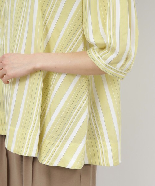 OPAQUE.CLIP（オペークドットクリップ）の「◆シアーストライプブラウス【手洗い可】（シャツ/ブラウス・レディース・ブルー系その他4/ライトイエロー系3・42/36/40/38）」の17枚目の写真