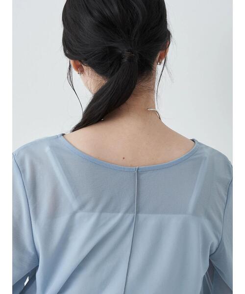 earth music&ecology(アースミュージックアンドエコロジー)の「シアーカットプルオーバー(Tシャツ/カットソー・レディース・イエロー/オフホワイト/グレイッシュブルー・FREE)」の15枚目の写真