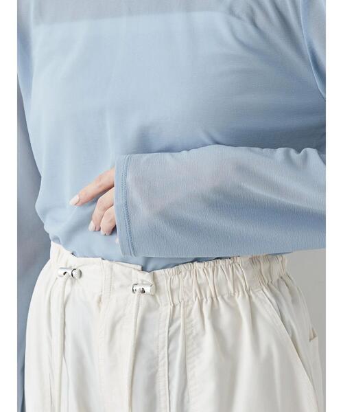 earth music&ecology(アースミュージックアンドエコロジー)の「シアーカットプルオーバー(Tシャツ/カットソー・レディース・イエロー/オフホワイト/グレイッシュブルー・FREE)」の14枚目の写真