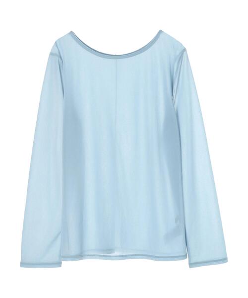 earth music&ecology(アースミュージックアンドエコロジー)の「シアーカットプルオーバー(Tシャツ/カットソー・レディース・イエロー/オフホワイト/グレイッシュブルー・FREE)」の13枚目の写真