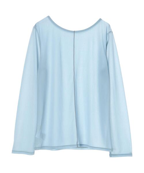 earth music&ecology(アースミュージックアンドエコロジー)の「シアーカットプルオーバー(Tシャツ/カットソー・レディース・イエロー/オフホワイト/グレイッシュブルー・FREE)」の12枚目の写真