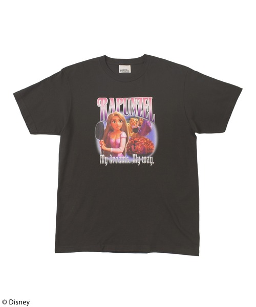 4GEEKS BY SPIRALGIRL（フォーギークスバイスパイラルガール）の「【Disney/ディズニー/ラプンツェル】ヴィンテージ風アートTシャツ（Tシャツ/カットソー・レディース・ブラック・FREE）」の3枚目の写真