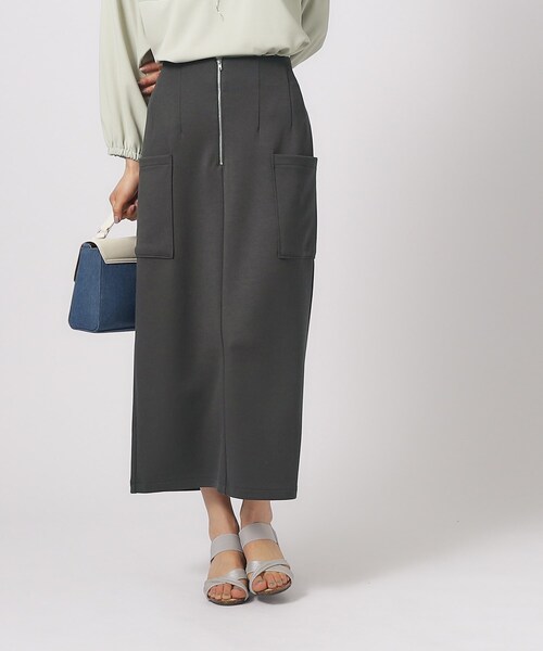 DRESKIP(ドレスキップ)の「◆【M-LL/ストレッチ】腰回りすっきり見えのこだわりシルエット フロントZIP ナロースカート(スカート・レディース・ブラック/カーキ/チャコールグレー・02/03/04)」の22枚目の写真