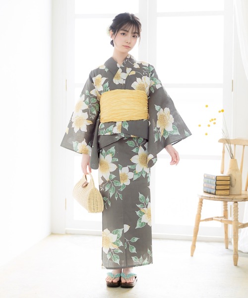 セール】1人で着られる浴衣セパレート レディース浴衣 3点セット