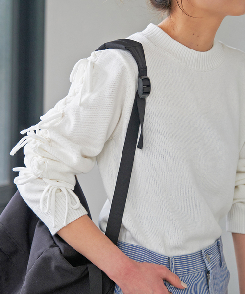 スピックアンドスパン♡リボン袖トップス Spick & Span（スピックアンドスパン）の「リボンスリーブプルオーバー