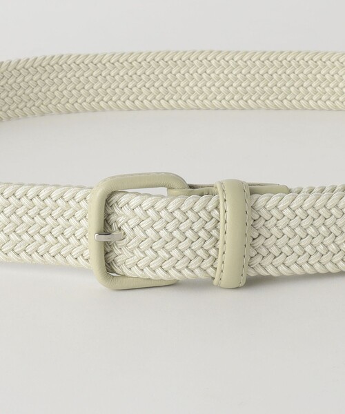 green label relaxing（グリーンレーベルリラクシング）の「レザー バックル ゴムメッシュ ベルト（ベルト・メンズ・ネイビー/ブラウン/ライトグレー/ブラック/オフホワイト・M/L）」の8枚目の写真