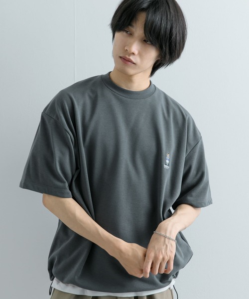 SENSE OF PLACE by URBAN RESEARCH（センスオブプレイスバイアーバンリサーチ）の「『ユニセックス』『別注』TeddyBear×SENSE OF PLACE　テディベアC/Nスウェット（スウェット・メンズ・ピンク/チャコールグレー/グレー・MEDIUM/LARGE）」の6枚目の写真