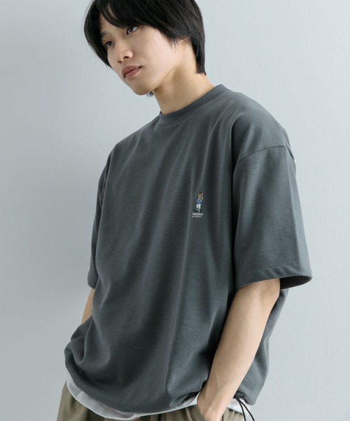 SENSE OF PLACE by URBAN RESEARCH（センスオブプレイスバイアーバンリサーチ）の「『ユニセックス』『別注』TeddyBear×SENSE OF PLACE　テディベアC/Nスウェット（スウェット・メンズ・ピンク/チャコールグレー/グレー・MEDIUM/LARGE）」の7枚目の写真