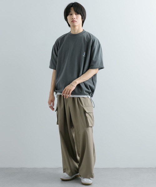 SENSE OF PLACE by URBAN RESEARCH（センスオブプレイスバイアーバンリサーチ）の「『ユニセックス』『別注』TeddyBear×SENSE OF PLACE　テディベアC/Nスウェット（スウェット・メンズ・ピンク/チャコールグレー/グレー・MEDIUM/LARGE）」の11枚目の写真