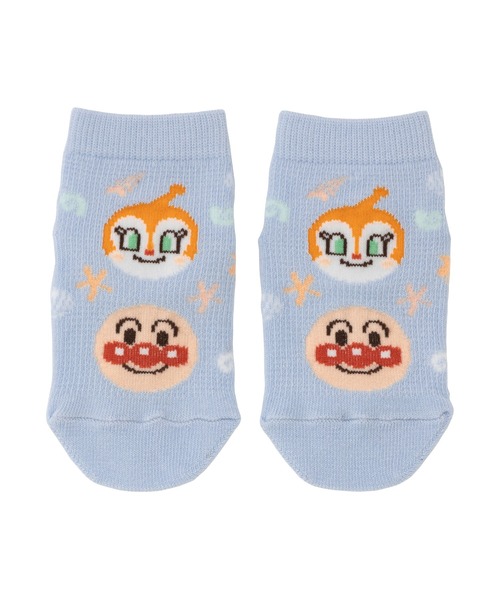 ANPANMAN KIDS COLLECTION(アンパンマンキッズコレクション)の「400シェル柄メッシュショートソックス②(ソックス/靴下・キッズ・ピンク/サックスブルー・9-11cm/15-17cm/13-15cm/11-13cm)」の1枚目の写真