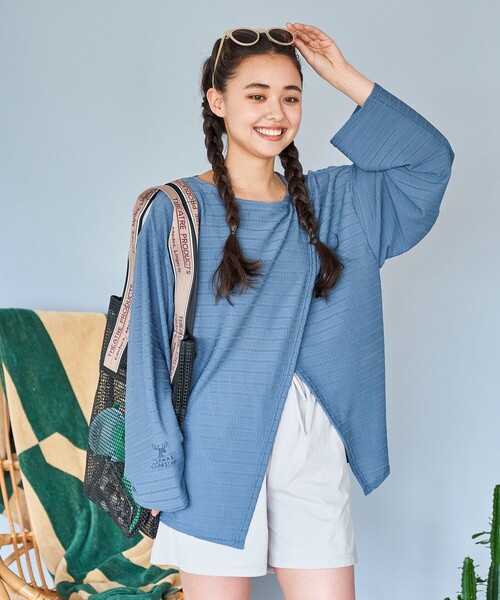 AnZie カップ付きラッシュガードSET UP/Mサイズ/テラコッタ Rash guard Set up | AnZie