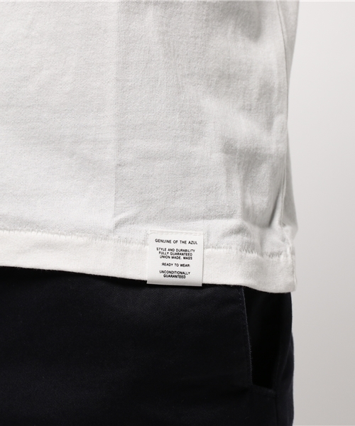 AZUL by moussy（アズールバイマウジー）の「ドロップショルダークルーネック5分袖T（Tシャツ/カットソー・メンズ・ブラック/ホワイト・SMALL/LARGE/MEDIUM/XX-LARGE/X-SMALL/X-LARGE）」の8枚目の写真