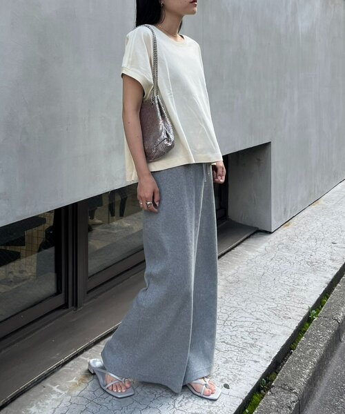 CIAOPANIC TYPY(チャオパニックティピー)の「ラインフレンチTee(Tシャツ/カットソー・レディース・グレー/オフホワイト/ブラック/ホワイト・ONE SIZE)」の14枚目の写真