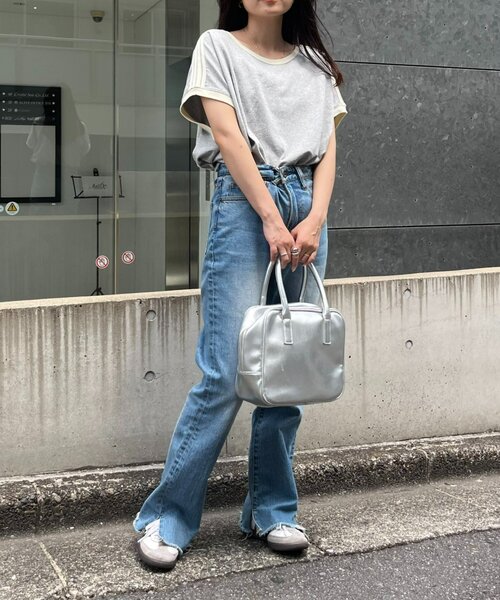 CIAOPANIC TYPY(チャオパニックティピー)の「ラインフレンチTee(Tシャツ/カットソー・レディース・グレー/オフホワイト/ブラック/ホワイト・ONE SIZE)」の20枚目の写真