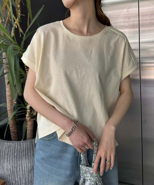 CIAOPANIC TYPY(チャオパニックティピー)の「ラインフレンチTee(Tシャツ/カットソー・レディース・グレー/オフホワイト/ブラック/ホワイト・ONE SIZE)」の21枚目の写真