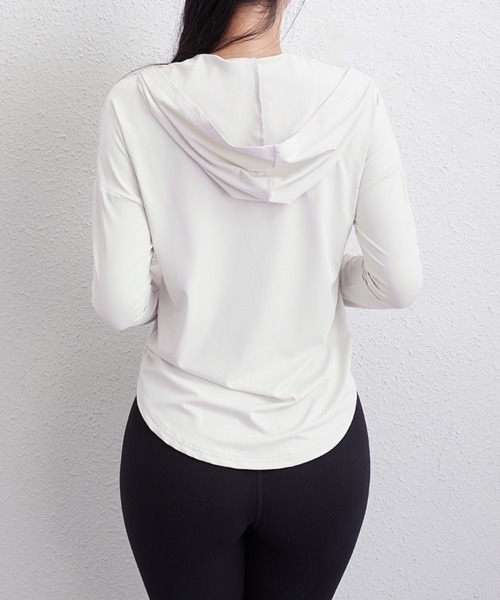 SAISON DE PAPILLON(セゾンドパピヨン)の「レディースストレッチUVラッシュガード(Tシャツ/カットソー・レディース・ホワイト/グリーン/ブルー・L/M)」の7枚目の写真