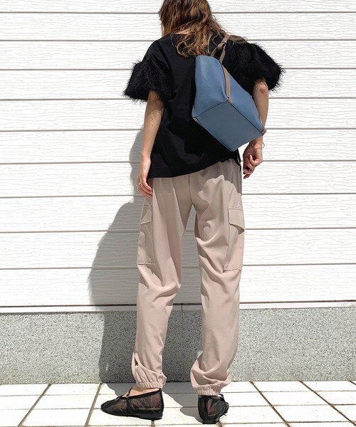 Q（キュー）の「2wayショルダートート（トートバッグ・レディース・チャコールグレー/ライトブルー・ONE SIZE）」の22枚目の写真