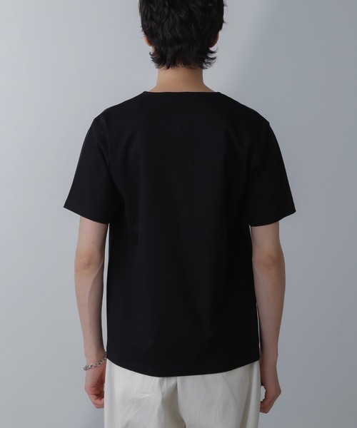 NANO universe(ナノユニバース)の「WEB限定/アンチスメル ヘンリーネックTシャツ 半袖(Tシャツ/カットソー・メンズ・ブラック/ブルーグレー/ホワイト/グレー系その他4・L/M/S/XL)」の22枚目の写真