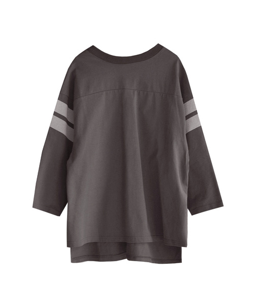 apartment department(アパートメントデパートメント)の「フットボールTシャツ(Tシャツ/カットソー・レディース・アイボリー/グレイッシュブルー/チャコール・M)」の16枚目の写真