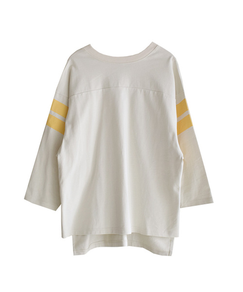apartment department(アパートメントデパートメント)の「フットボールTシャツ(Tシャツ/カットソー・レディース・アイボリー/グレイッシュブルー/チャコール・M)」の17枚目の写真