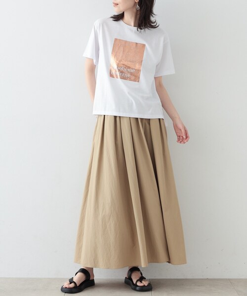 GALLEST（ギャレスト）の「◆GOLD箔プリントT（Tシャツ/カットソー・レディース・ホワイト/グレー/カーキ/ブラック・38）」の8枚目の写真